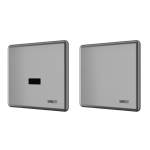 Infra-red flushing unit for a group of urinals, brushed, 6 V