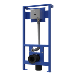 Toilet flushing unit for pressured water, brushed, 6 V