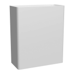 Stainless steel wall hung waste bin, white finish