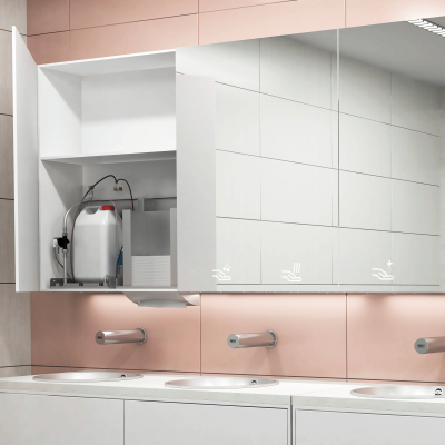 Modules behind mirrors: clean design, smart solution