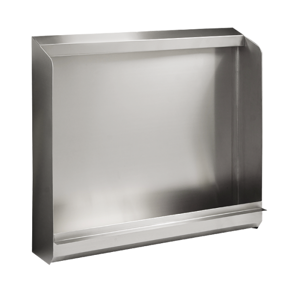 Stainless steel floor-standing urinal trough WITHOUT electronics, 2400 mm