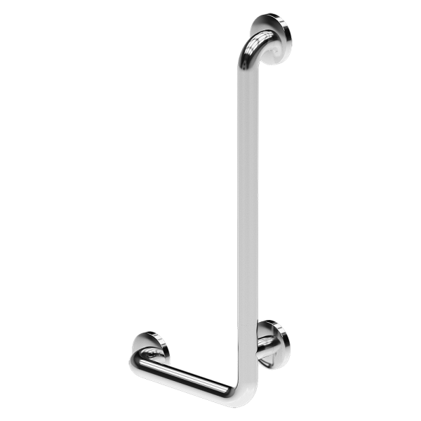 Stainless steel bath grab bar fixed, right, dimensions 350 x 660 mm, polished