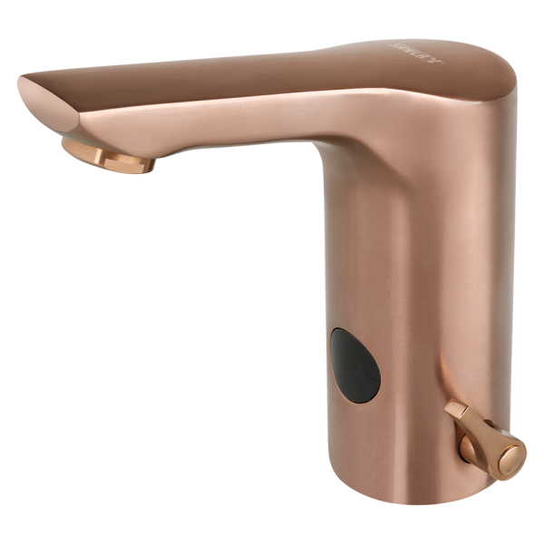 Automatic washbasin mixer, ROSE GOLD MATT, 24 V DC
