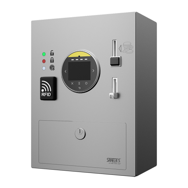 Automatic device for single-phase appliance, multiple payment methods, 24 V DC