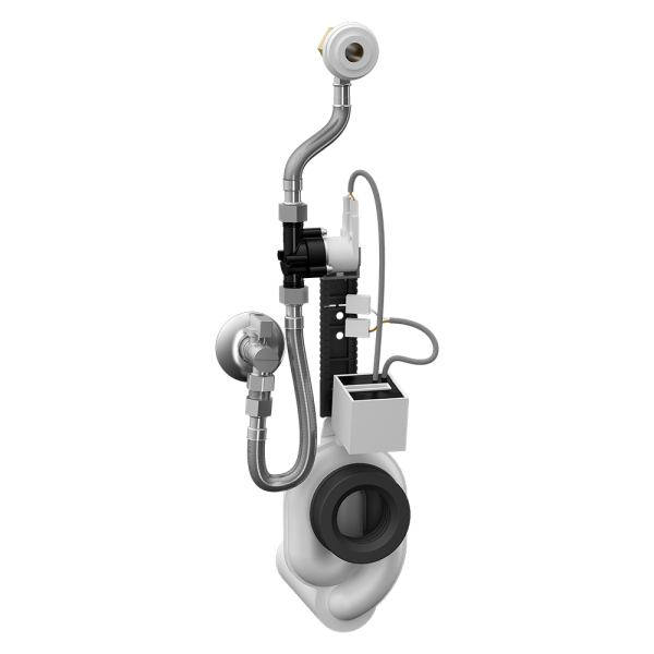 Radar flushing unit on the mounting rail, 24 V DC