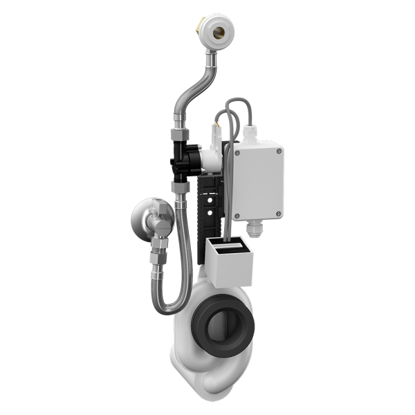 Radar flushing unit on the mounting rail, 230 V AC
