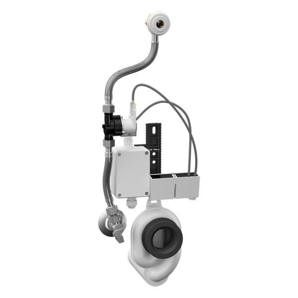 Radar flushing unit on the mounting rail for urinal Ecco (Golf) with integrated power supply, 230 V AC