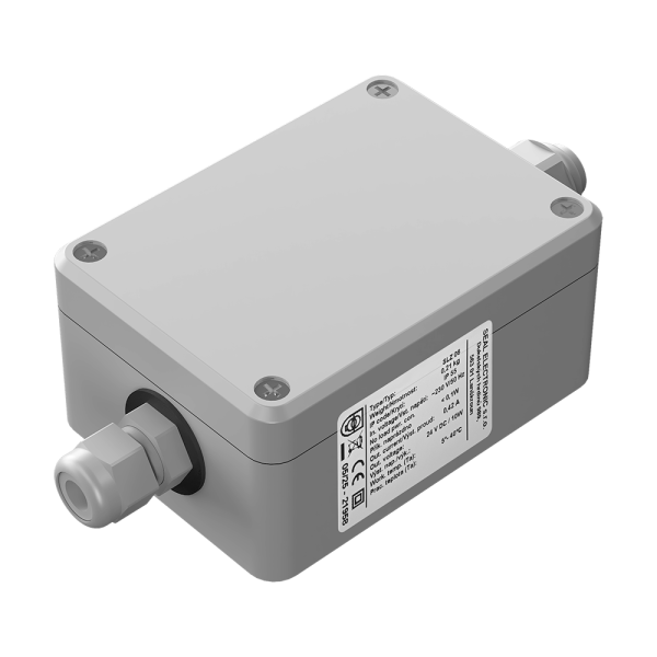 External power supply for 1 washbasin tap with one valve 230 V AC