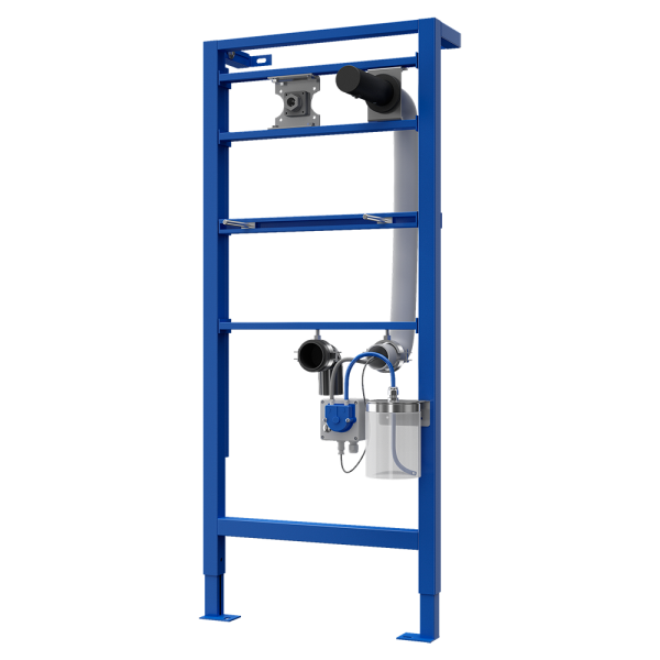 Automatic stainless steel wall hung soap dispenser, 1 l soap canister, mounting frame SLR 24 included, black, 230 V AC