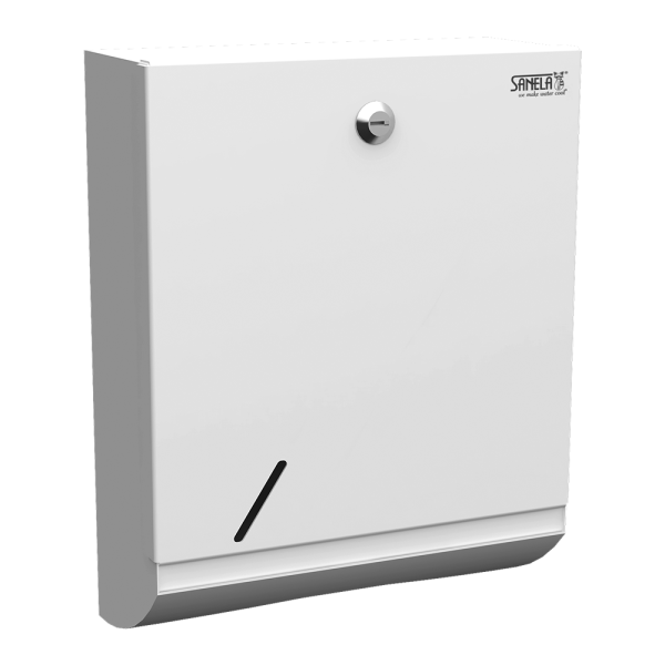 Stainless steel dispenser for folded paper towels